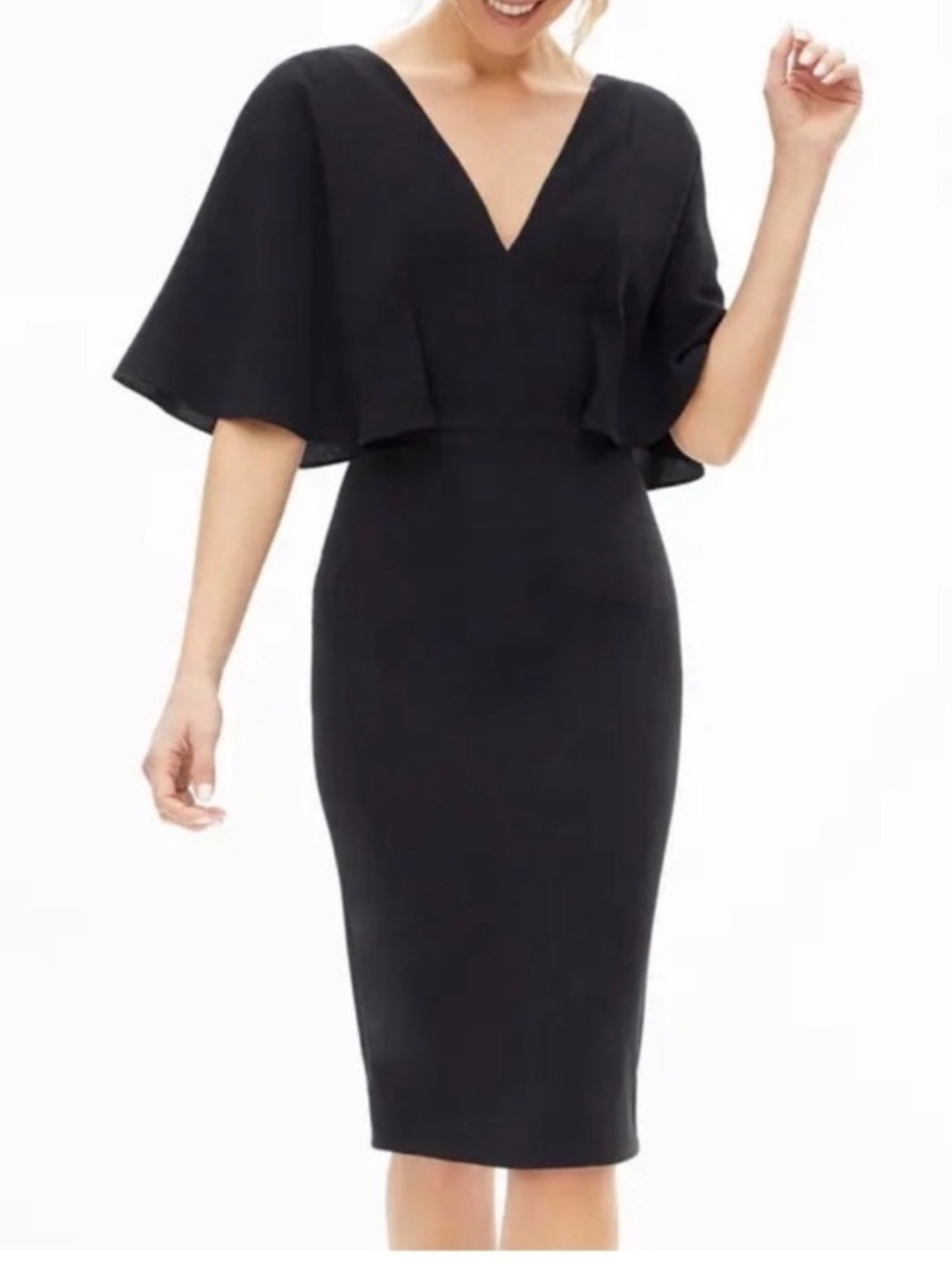 Dress The Population Louisa Dress Women’s Medium Butterfly Flutter Sleeve J